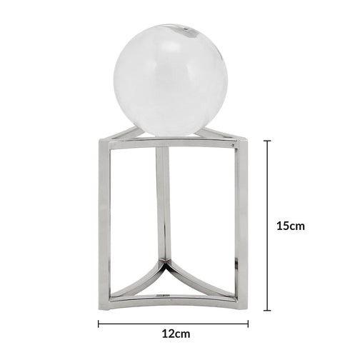 Silver Crystal Ball Stand